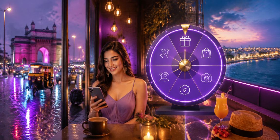 Mumbai neon roulette casino table